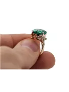 Original Vintage 14K Rose Gold Emerald Ring Vintage vrc369r